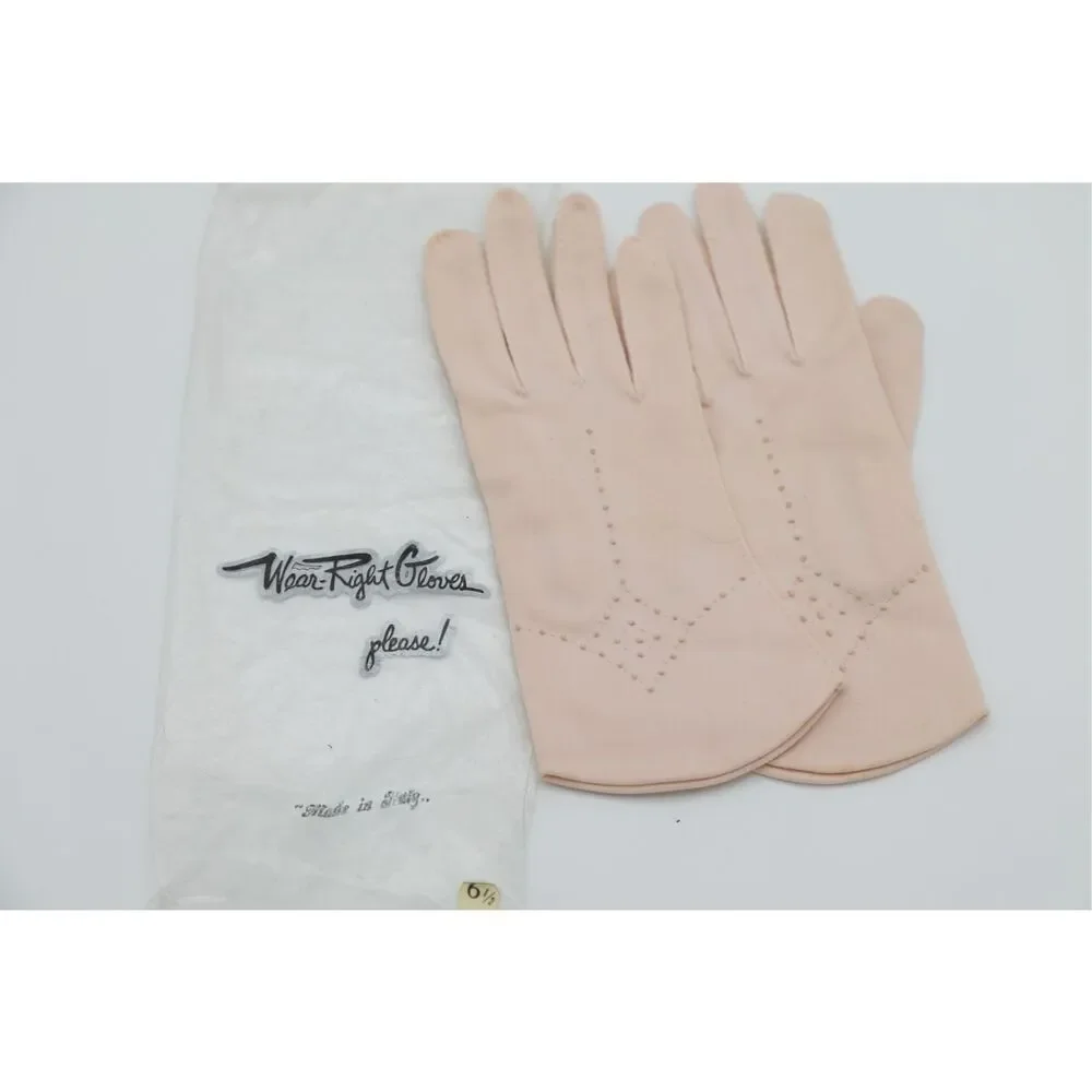 1950s Vintage Blush Pink Dress Gloves Size 6 1/2‎ Wear Right Gloves